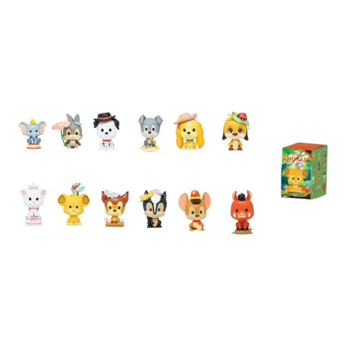 POP MART Коллаборация Edition Диснеевские персонажи Коллекция животных Слепые коробки Один Mystery Коробка Целая коробка 12 шт