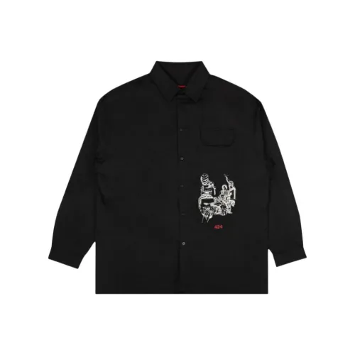 424 Черные Мужские Рубашки