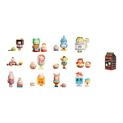 POP MART BOBO COCO Vintage General Store Коллекция Слепые коробки Один Mystery Коробка Целая коробка 12 шт