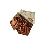 Ван Дайк Браун + Золото + Жемчужный Белый, Роскошный Сатин