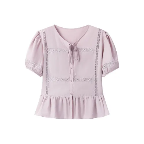 FAIRWHALE Сиренево-женские футболки