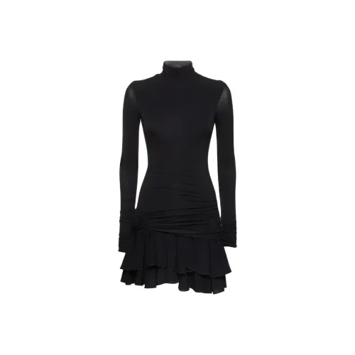 Blumarine Черное Женское Длинное Платье с Рукавами