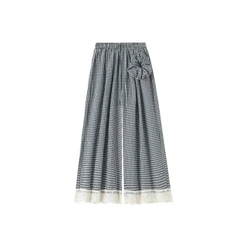 XUOIZA Клетчатый резинка для волос, подарки, женские повседневные брюки