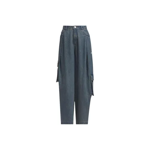 Adidas Originals Soft Denim Cargo Joggers Jeans Women's