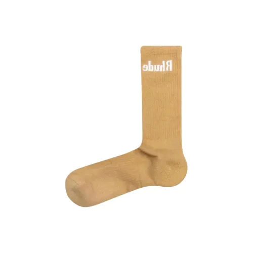 RHUDE 1 пачка Желтые Мужские носки MID до икры