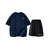 Комплект одежды (Темно-синий топ + черные штаны)