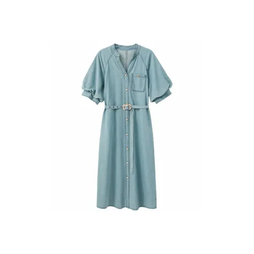 BVODE Короткий рукав Платье Женское