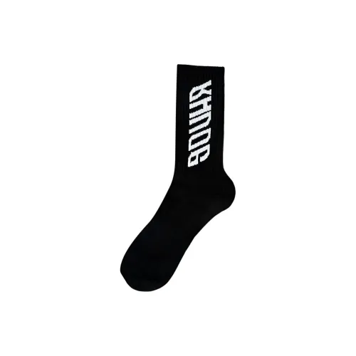 RHUDE 1 Пачка Черные Мужские Носки до Икры MID
