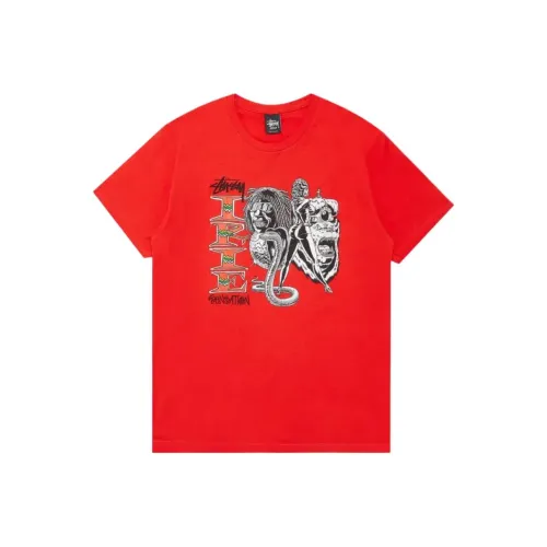 Stussy Красный Мужской T-Рубашки