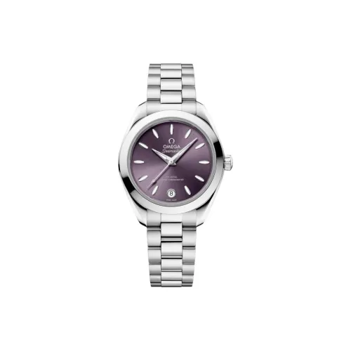 Omega Автоматический Механический Movement Женские AQUA TERRA 150 метров Часы 30MM Фиолетовый