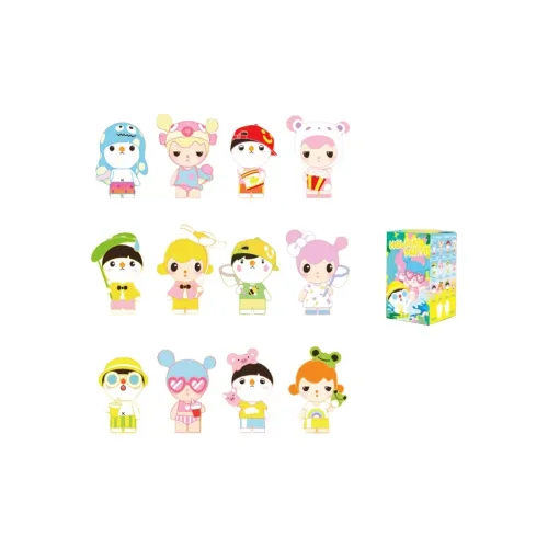 POP MART Коллаборация Edition Fake Holiday Party Коллекция Кукла Фигурка Слепые коробки Один Mystery Коробка Целая коробка 12 шт