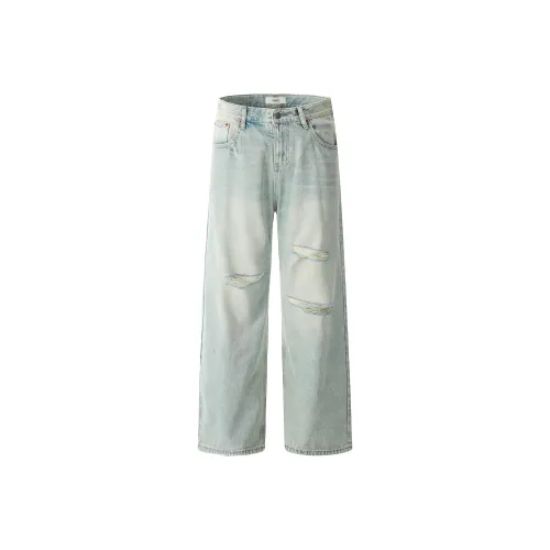 FDYZ Светло-синие унисекс джинсы