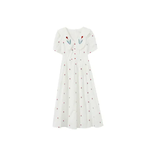 HTHK Короткий рукав Платье Женское