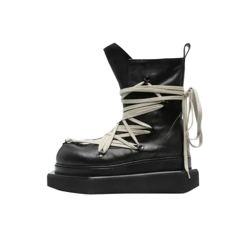 RICK OWENS совместный бренд Ботильоны Черные Мужские