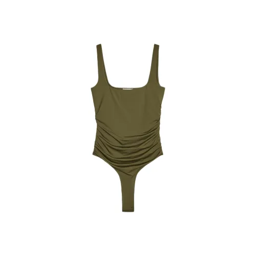 ZARA Оливково-зеленый Женское боди