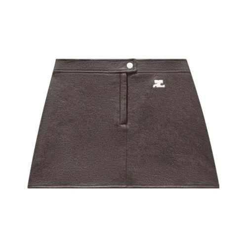 COURREGES Повседневные короткие юбки Женские Коричневый