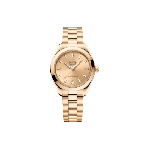 Omega Автоматический Механический Movement Женские AQUA TERRA 150 метров Часы 30MM Золотой
