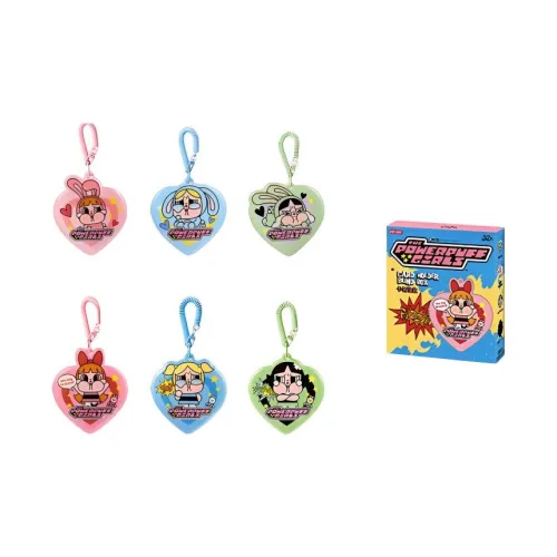 POP MART The Powerpuff Girls Collection Картхолдер Слепые коробки Один Mystery Коробка Целая коробка 6 шт
