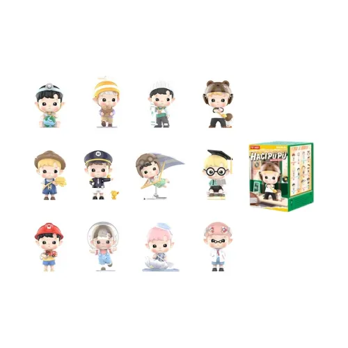 POP MART HACIPUPU Коллекция Little Hero Фигурка Слепые коробки Один Mystery Коробка Целая коробка 12 шт