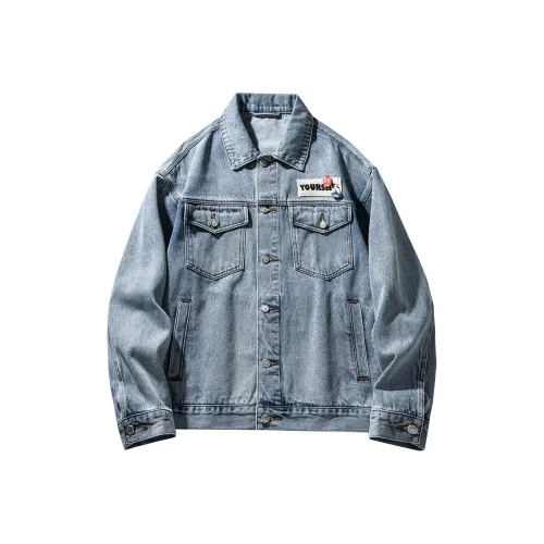 HZWH Светло-синие мужские джинсовые куртки