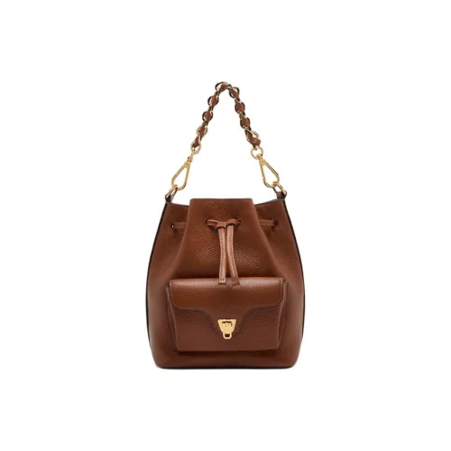 COCCINELLE Beat Кожа Ведрообразная Сумка Сумка через плечо Маленькая Женская Коричневая