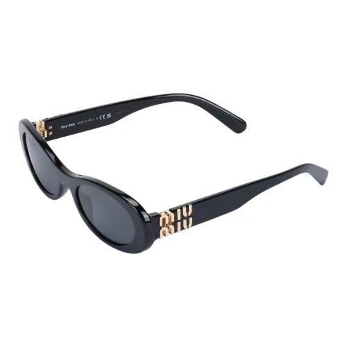 MIU MIU OVAL SUNGLASSES Женские Черный