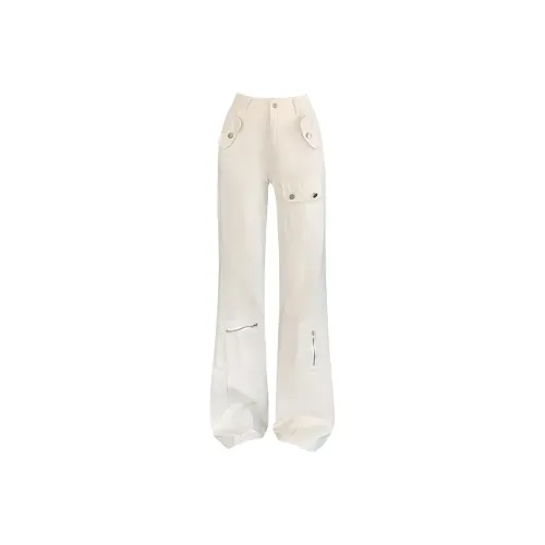 COHX Белые Женские Повседневные Брюки