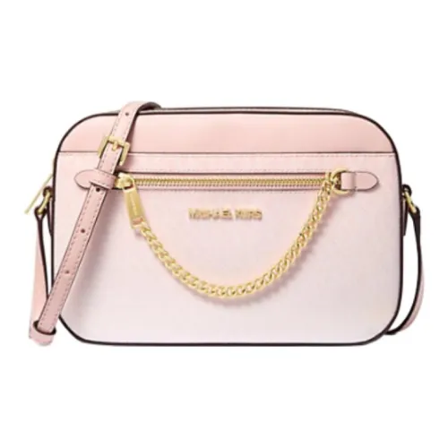 MICHAEL KORS Jet Set Покрытый холст Сумка через плечо Большой Женские Пудра Румяна