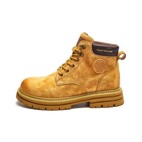 TOM TAILOR Короткий Мартин Boot Мужской Земляной Желтый