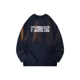 Темно-синий, синий, с длинными рукавами