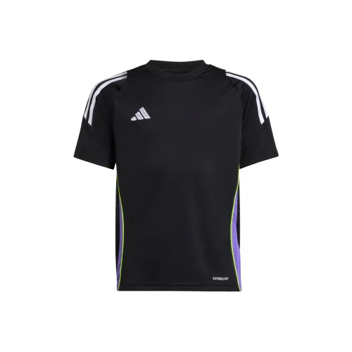 Adidas TIRO24 Черный/фиолетовый Kids Футболки