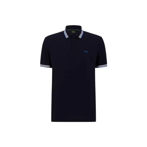 Hugo Boss Темно-синяя мужская поло рубашка
