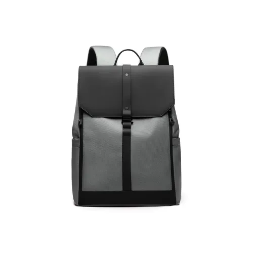 TYMON Оксфорд Пэчворк ПУ (полиуретан) Рюкзак Стандартный Унисекс Серый Черный