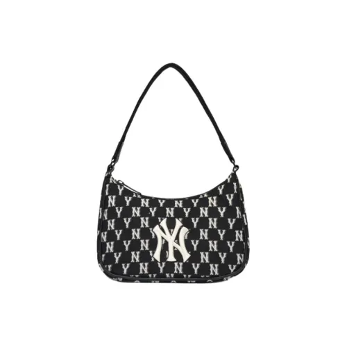 MLB MONOGRAM Коллекция Полиэстер Искусственная кожа Сумка на плечо Маленькая сумка Сумка Сумка через плечо Женская Черно-белая