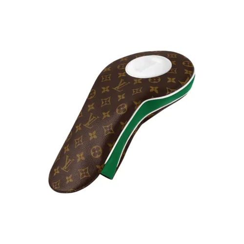 LOUIS VUITTON Монограмма Покрытый холст GOLF Клуб Голова Накрытия Унисекс Коричневый Зеленый