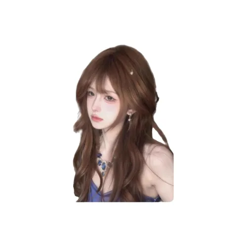 Gentle Welcome Перука Длинные Волосы Повседневная Ancient Мед Чай Linen Длинная Кудрявая Перука Набор Естественный Full Перука для Головы Женская