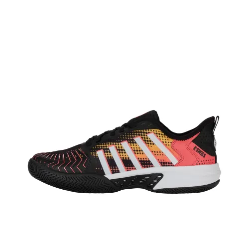 KSWISS PICKLEBALL SUPREME Устойчивые к истиранию Дышащие Низкие Кроссовки для тренировок Мужские Черный Кирпичный Красный