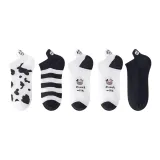 5 пар, Толстые Полосы + Корова *2 + Корова Блок + Черный