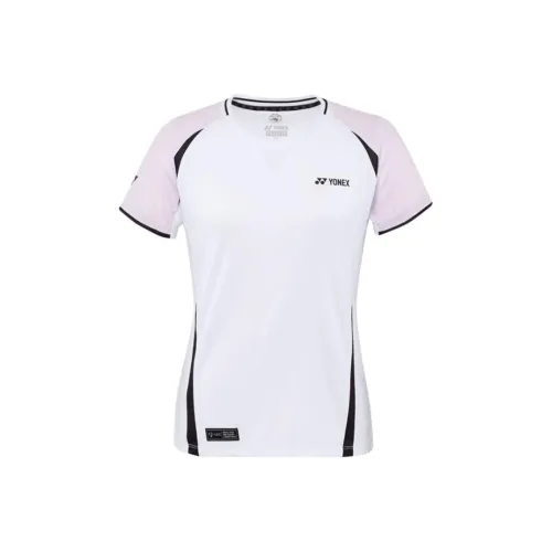 YONEX Белый и Розовый Женские Бадминтонные Джерси
