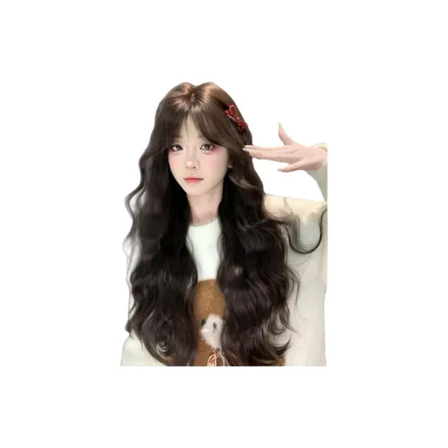 Gentle Welcome Перука Женская Боковая сторона Укладка Длинные Волосы Шерстяной Завиток Средняя Размер Полная Перука для Полной Головы