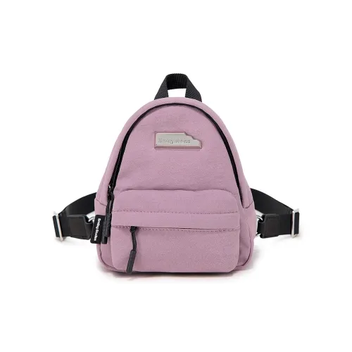 SMTING STUDIO Ткань Рюкзак Мини Унисекс Сирень Травяной Цветок Серый Глубокий Черный