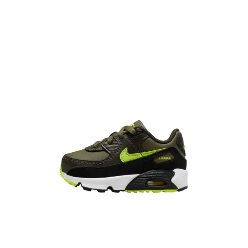 Nike Air Max 90 Устойчивая к истиранию Низкая Обувь для малышей Зеленый Новорожденный и Малыш