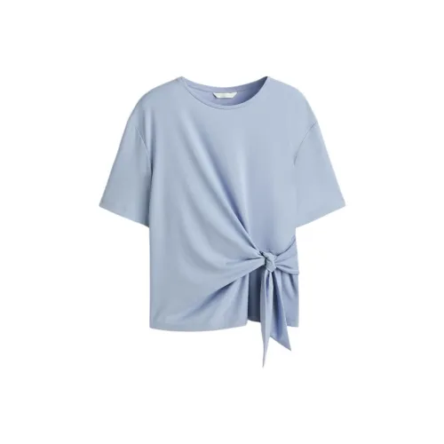 H&M Светло-серый синий Женские футболки