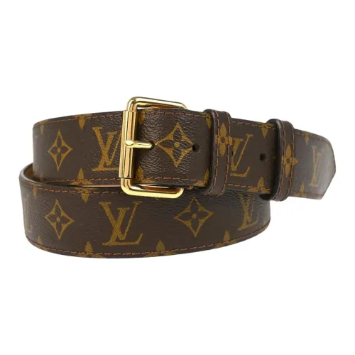 LOUIS VUITTON Кожаные ремни Мужской Коричневый 4CM