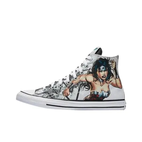 DC COMICS x Converse Chuck Taylor All Star Износостойкие высокие кеды унисекс белые