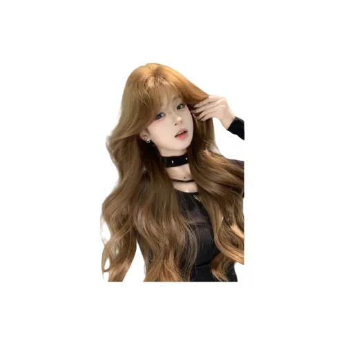 Gentle Welcome Перука Женская Caramel Warm Brown Повседневная Кожа Привлекательный Цвет Длинная Кудрявая Перука Естественный Full Голова Комплект