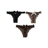 3 упаковки (Черный + Светло-кофейный с леопардовым принтом + Темно-кофейный с леопардовым принтом)