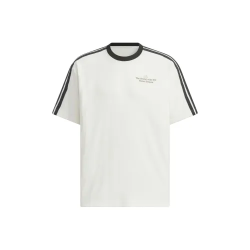 Adidas Нефрит Белый/Черный Мужская T-Рубашка