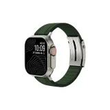 Армейский зеленый, серебряный, складная застежка