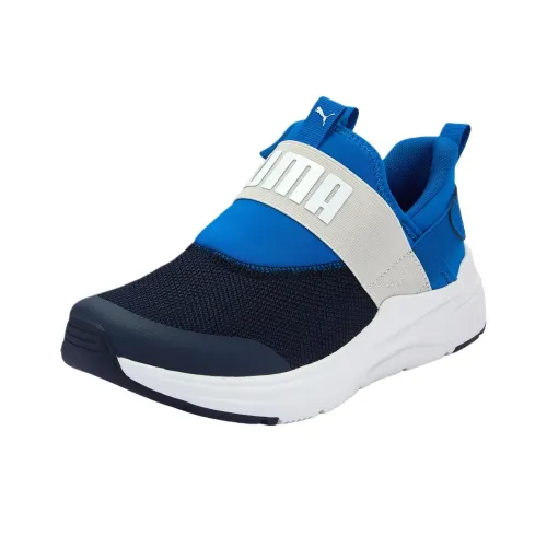 PUMA SOFTRIDE Wired 2 Детская Повседневная Обувь Низкий Топ Черный Синий Школьный